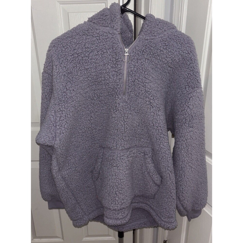 Hollister Women's Purple Hoodie Sweatshirt Medium Long Sleeve Pullover Pockets